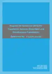 Free Download PDF Books, Request for Quotation for Translation Services Template