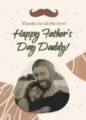 Fathers Day Greeting Card Template