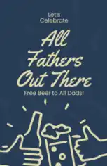 Free Download PDF Books, Fathers Day Party Poster Template