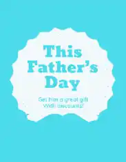 Free Download PDF Books, Fathers Day Promotion Flyer Template