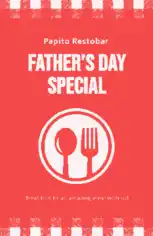 Free Download PDF Books, Fathers Day Restaurant Poster Template