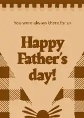 Vintage Fathers Day Card Template