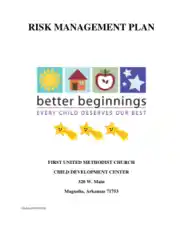 Child Development Risk Management Plan Template