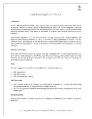 Risk Management Policy in PDF Template