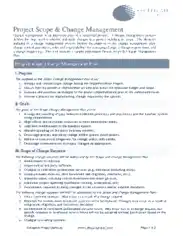 Free Download PDF Books, Change Management Project Scope Plan Template