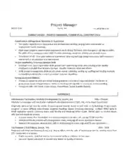 Free Download PDF Books, Construction Project Management Resume Template