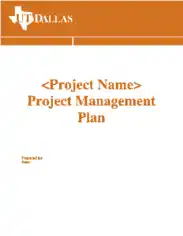 Free Download PDF Books, Editable Project Management Plan Template
