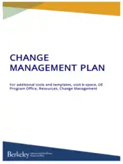 Free Download PDF Books, Project Change Management Plan Tools and Template