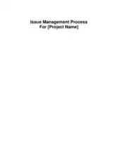 Free Download PDF Books, Project Issue Management Process Template