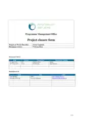 Project Management Closure Example Template