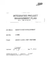 Sample Integrated Project Management Plan Template