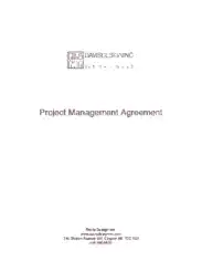 Sample Project Management Agreement Contract Template