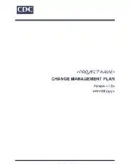 Free Download PDF Books, CDC Change Management Plan Template