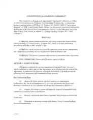 Construction Management Agreement Contract Template