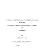 Free Download PDF Books, Standard Construction Management Contract Template