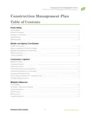 Construction Management Plan Sample Template