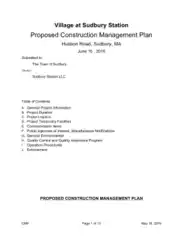 Proposed Construction Management Plan Template