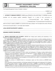 Free Download PDF Books, Residential Property Management Contract Template
