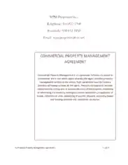 Commercial Property Management Agreement Template