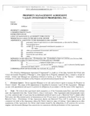 Sample Property Management Agreement Template