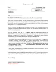Employee Layoff Notice Letter of Redundancy Template