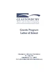 Grant Program Letter of Intent Form Template