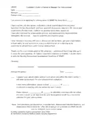 Nursing Job Letter of Intent Sample Template