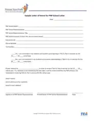 Free Download PDF Books, School Letter of Intent Sample Template
