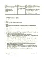 Career Action Plan Template