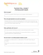Elementary Student Action Plan Template