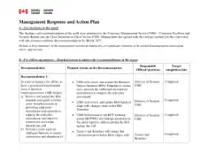 Management Response And Action Plan Template