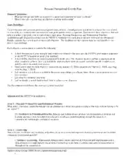 Personal Leadership Action Plan Template