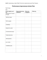 Free Download PDF Books, Project Action Plan Word Template