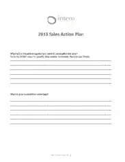 Sample Sales Action Plan Template