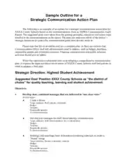 Free Download PDF Books, Strategic Communication Action Plan Template