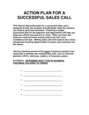 Successful Sales Action Plan Template