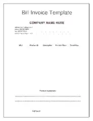 Billing Invoice Free Template
