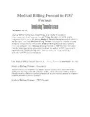 Free Download PDF Books, Medical Billing Invoice Template