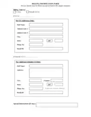 Printable Billing Invoice Form Template
