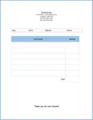 Free Download PDF Books, Blank Invoice Sample Template