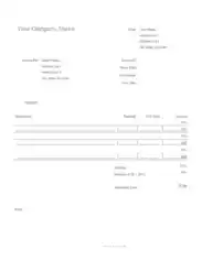 Free Download PDF Books, Blank Invoice Word Template