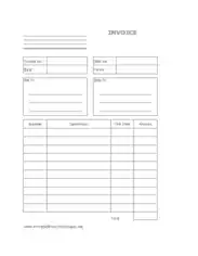 Sample Blank Invoice Template