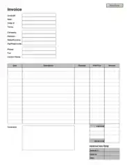 Free Download PDF Books, Blank Business Invoice Example Template