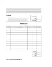 Business Invoice Free Template