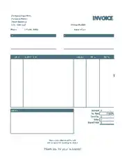 Business Service Invoice Template