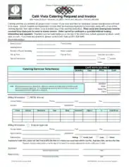 Catering Business Request Invoice Template
