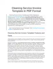 Free Download PDF Books, Cleaning Business Invoice Template