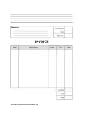 Free Download PDF Books, Contractor Business Invoice Template