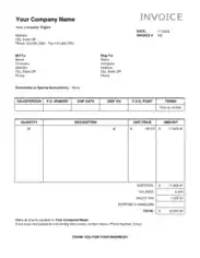 Free Download PDF Books, Editable Business Invoice Sample Template