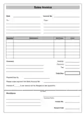 One Page Business Invoice Template